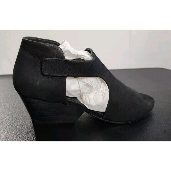 Eileen‎ Fisher Size 8 Iris Sandals Black Nubuck Leather Women's Block Heel EUC - Picture 5 of 9